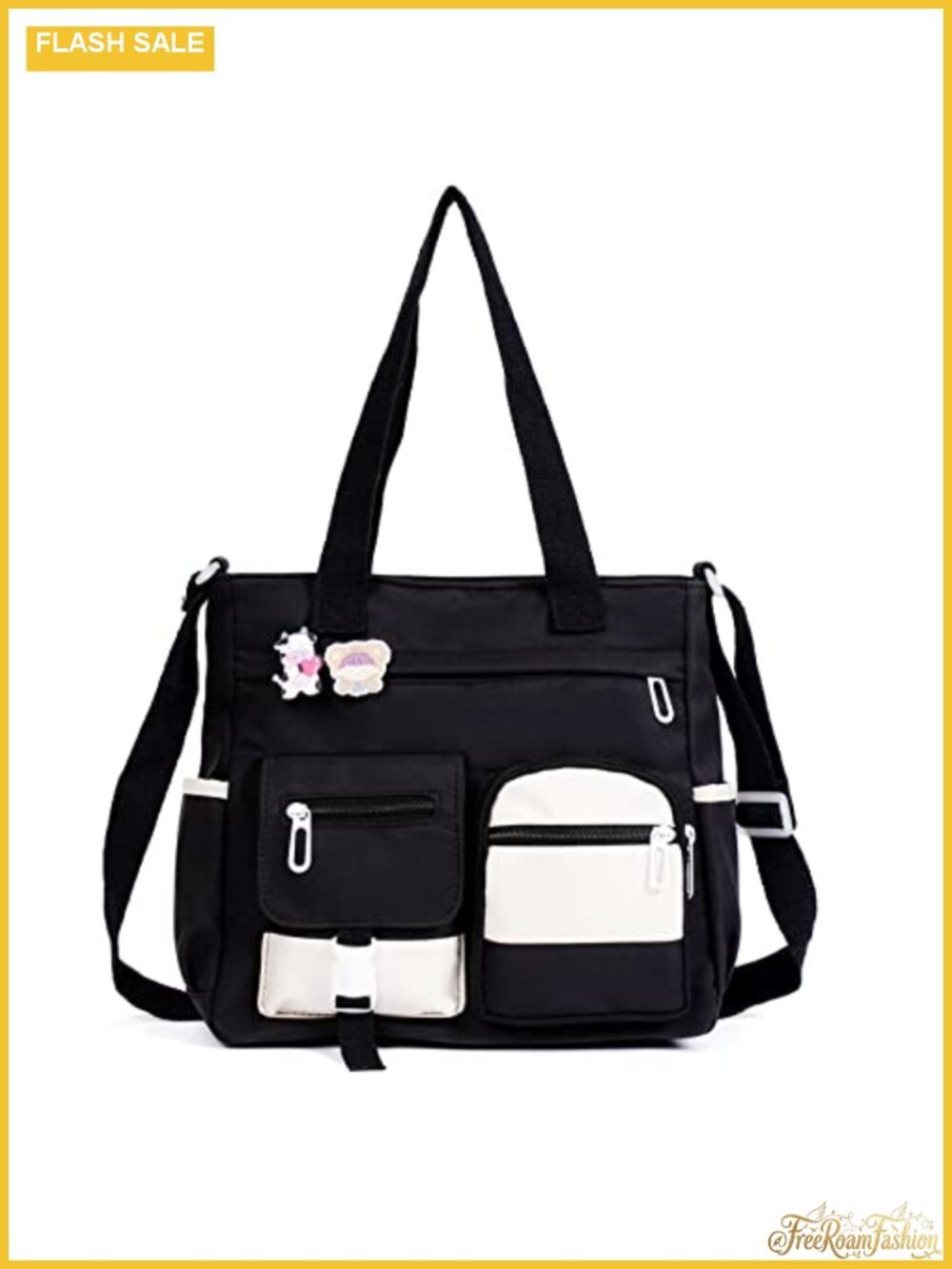 Kawaii Nylon Messenger Bag Crossbody Purse for Teen Shoulder Tote